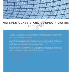 NATSPEC Class 3 and 9c Specification